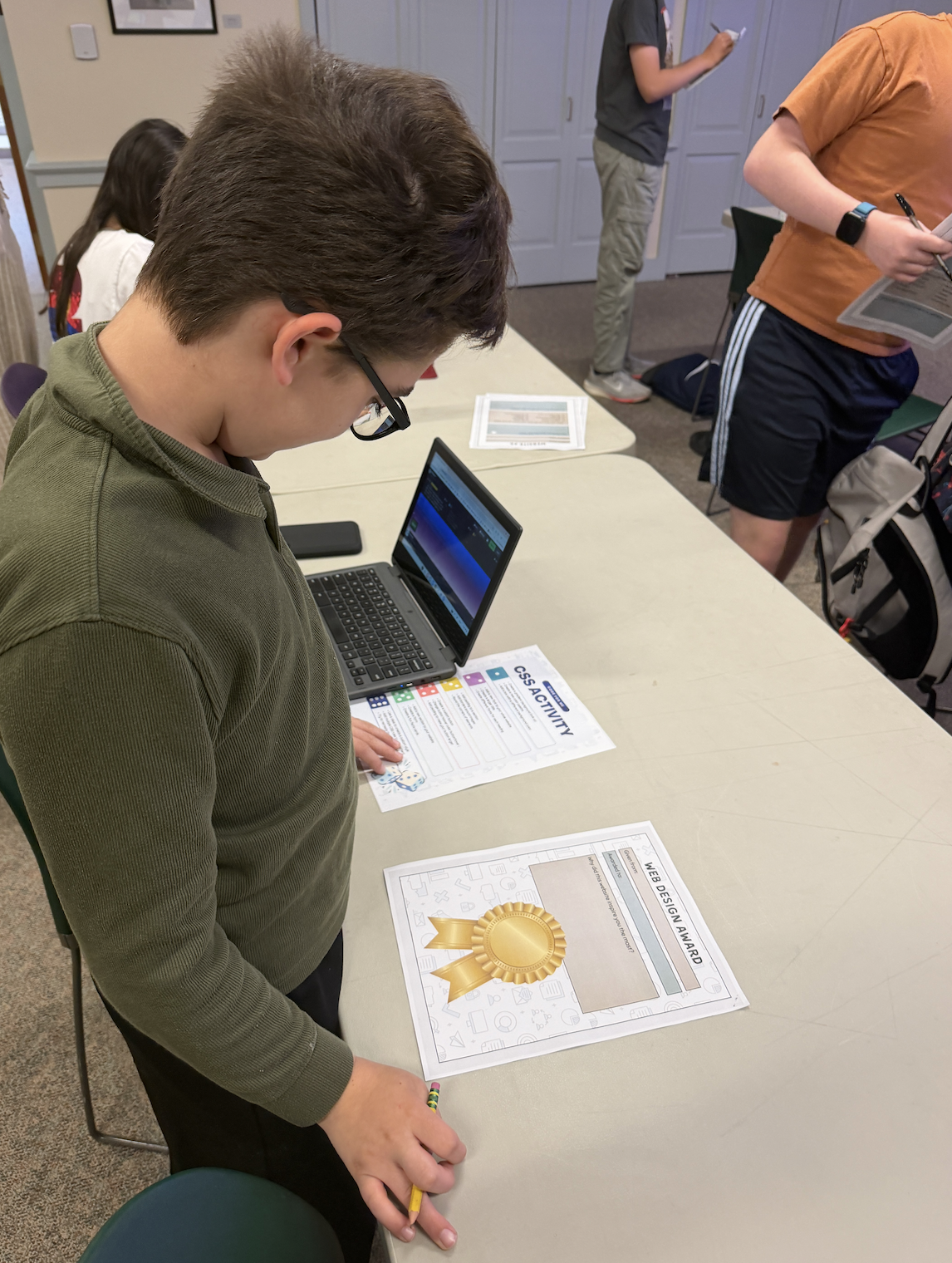 Students working with Python