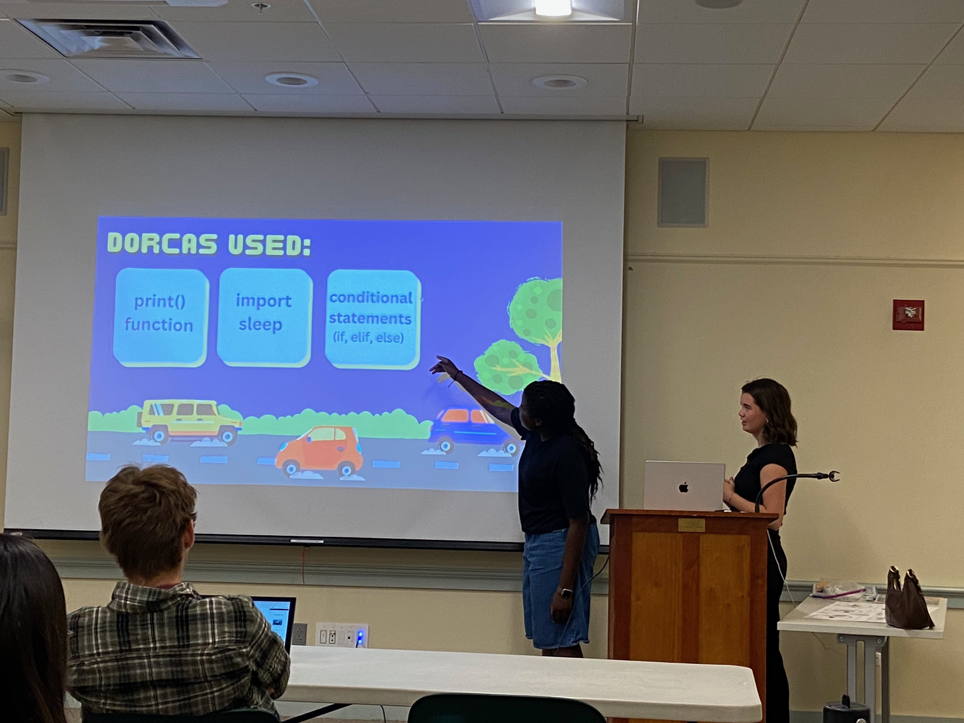 Students coding